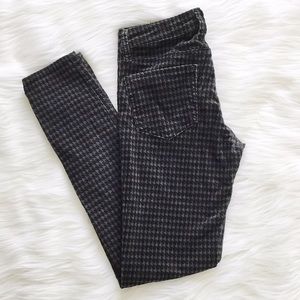 Houndstooth corduroy pants